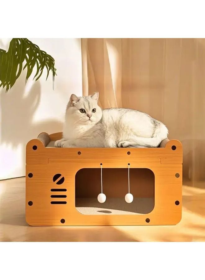 Small Replacement Cat House with Scratching Board Multi Level Hammock - Image 4
